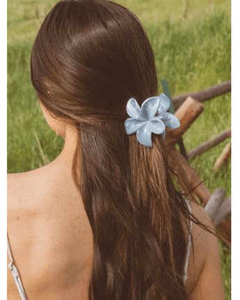 Pince fleur tropicale bleue - Bébé LoupAndi