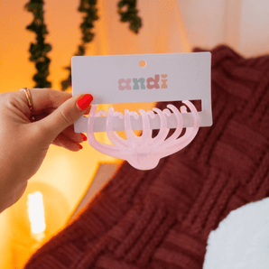 Pince rosée transparente - Bébé LoupAndi