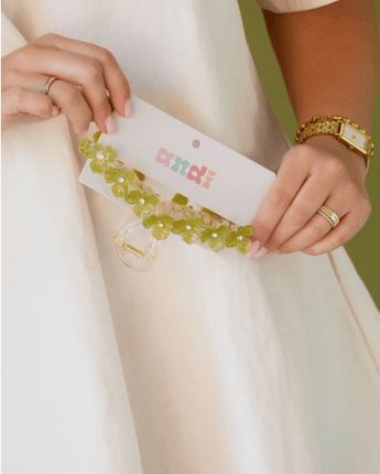 Pince XL Fleurs cristal verdoyant - Bébé LoupAndi