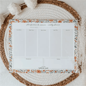 Planificateur semaine Fleurs d'automne - Bébé LoupLe petit tableau noir