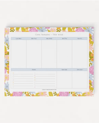 Planificateur semaine Floral pop - Bébé LoupLe petit tableau noir