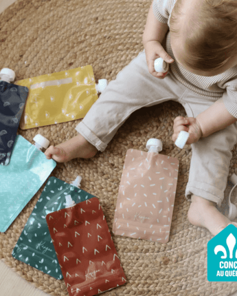 Pochettes alimentaires réutilisables Boho - Bébé LoupKangoo