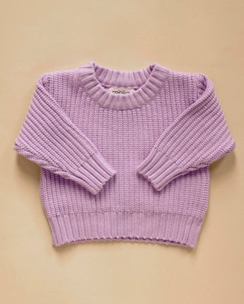 Pull en tricot lavande - Bébé LoupMinika