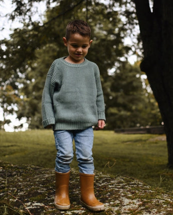 Pull en tricot vert automne - Bébé LoupMinika