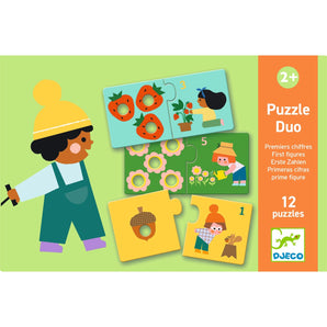 Puzzle Duo Premiers chiffres - Bébé LoupDjeco