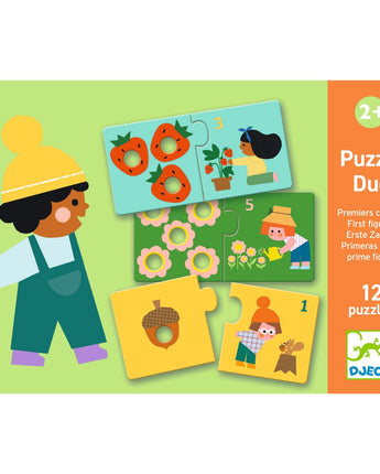 Puzzle Duo Premiers chiffres - Bébé LoupDjeco