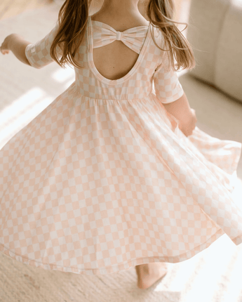 Robe Carreaux roses - Bébé LoupLoulou Lollipop