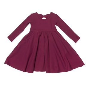 Robe gaufrée prune - Bébé LoupLoulou Lollipop