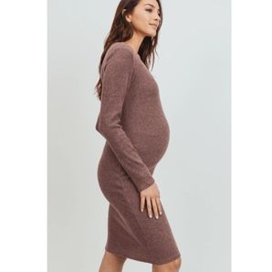 Robe maternité vieux rose chiné - Bébé LoupHello Miz