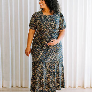 Vivinew Robe de maternité sans manches à nouer à la taille élégante et