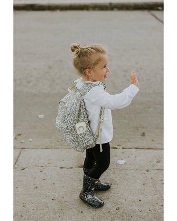 Sac à dos mini fleurs bleues - Bébé LoupMenoum Menoum