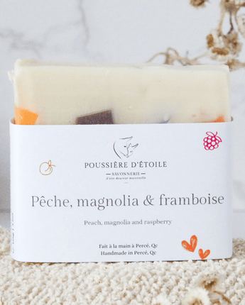Savon Pêche, magnolia et framboise - Bébé LoupSavonnerie Poussière d'Étoile
