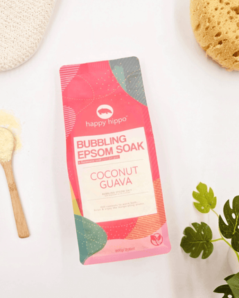 Sel d'epsom moussant coco goyave - Bébé LoupHappy hippo