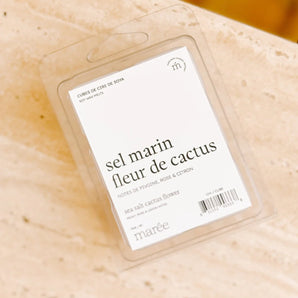 Sel marin fleur de cactus Pastilles pour diffuseur (6) - Bébé LoupMarée Chandelles