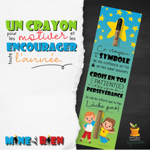 Signet de la persévérance scolaire - Bébé LoupMine de rien