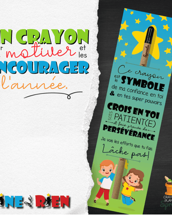Signet de la persévérance scolaire - Bébé LoupMine de rien