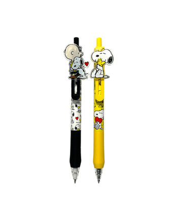 Snoopy et Charlie Brown Stylo gel et porte - mines - Bébé LoupOoly