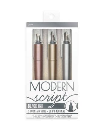 Stylos - plume (3) avec petit journal - Bébé LoupOoly