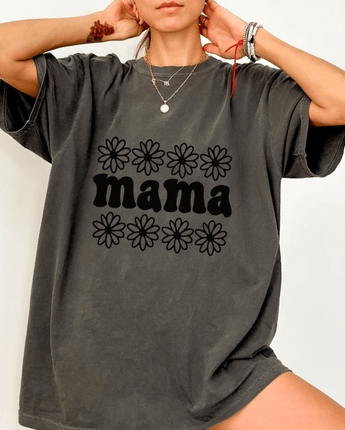 T-shirt Mama floral Poivre - Bébé LoupPetitrue