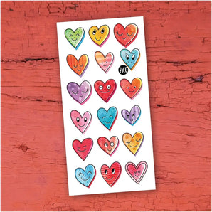 Tatouages Petits coeurs sympathiques - Bébé LoupPico tatouages temporaires