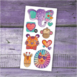 Tatouages Safari amoureux - Bébé LoupPico tatouages temporaires