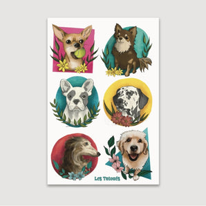 Tatouages temporaires Chiens - Bébé LoupLes tatoués