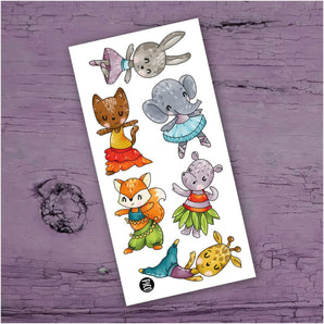 Tatouages temporaires Danse - Bébé LoupPico tatouages temporaires