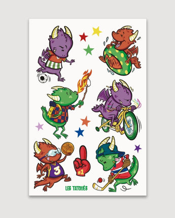 Tatouages temporaires Dragons - Bébé LoupLes tatoués