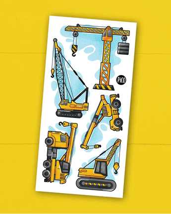 Tatouages temporaires Grues du chantier - Bébé LoupBébé Loup