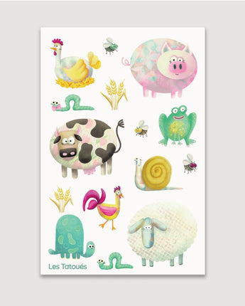 Tatouages temporaires La petite ferme - Bébé LoupLes tatoués
