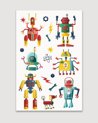 Tatouages temporaires Les robots - Bébé LoupLes tatoués