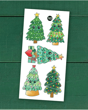 Tatouages temporaires Sapins Noël - Bébé LoupPico tatouages temporaires