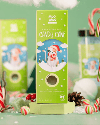 Trio de bombes de bain Canne en bonbon - Bébé LoupMoo moo