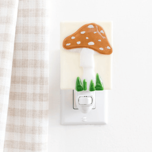 Veilleuse Champignon (verre fusionné) - Bébé LoupVeille sur toi
