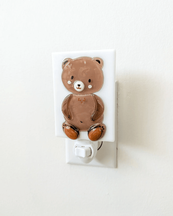 Veilleuse Petit ourson (verre fusionné) - Bébé LoupVeille sur toi