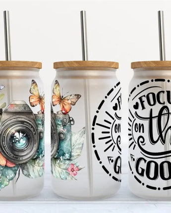 Verre 16oz Appareil photo Focus - Bébé LoupKate Heaven