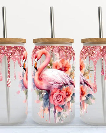 Verre 16oz Flamant rose - Bébé LoupKate Heaven