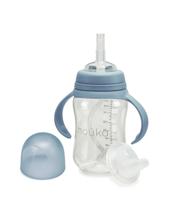 Verre transition bec souple/paille lestée Wave - Bébé LoupNouka