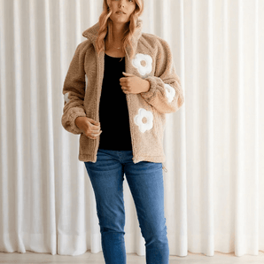 Veste teddy bear Fleurs et douceur - Bébé LoupRose maternité