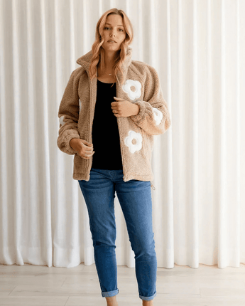 Veste teddy bear Fleurs et douceur - Bébé LoupRose maternité