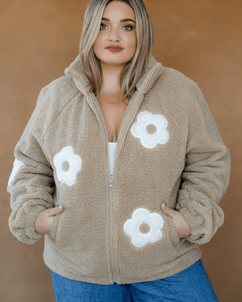 Veste teddy bear Fleurs et douceur - Bébé LoupRose maternité