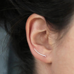 Barette d'oreille simple argent - Bébé LoupLe Cubicule