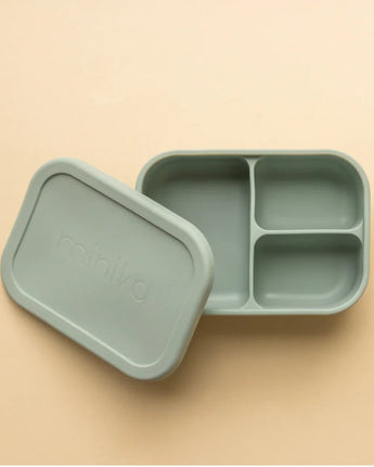 Boîte bento silicone sauge - Bébé LoupMinika