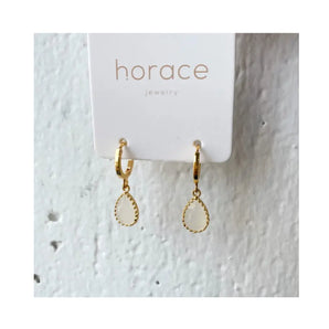 Boucles d'oreilles Dipo crème - Bébé LoupHorace