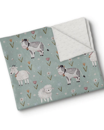 Couverture minky Fermette coquette - Bébé LoupOops