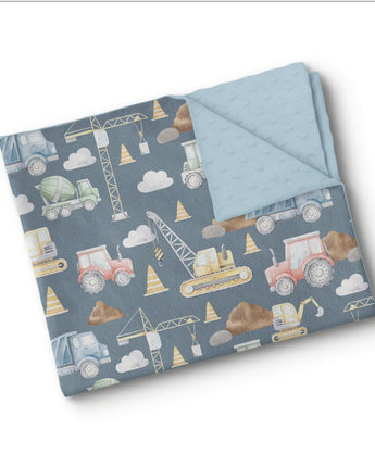 Couverture minky OOPS Construction - Bébé LoupOops