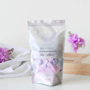 Cubes effervescents lilas cachemire - Bébé LoupMoi d'abord