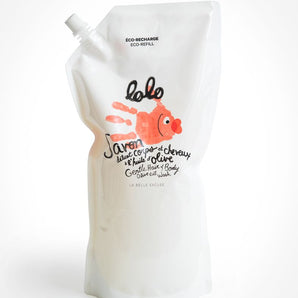Éco- recharge 1.5L Savon délicat corps cheveux - Bébé LoupLolo et moi