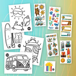 Emballage surprise Ensoleillé - Bébé LoupPico tatouages temporaires