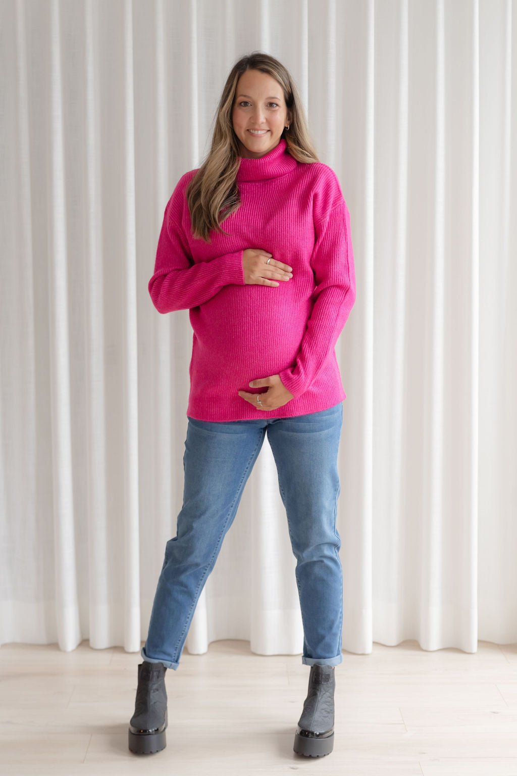 Jeans coupe droite bleu - Bébé LoupRose maternité